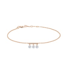 Bracelet PAMPILLES - 3 diamants, poids total 0,30ct approx. - Or rose 750‰ La Brune & La Blonde