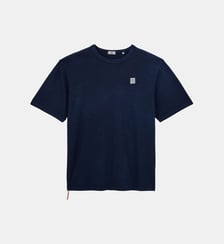 T-shirt col rond en jersey de coton slub pigment dye Serge Blanco