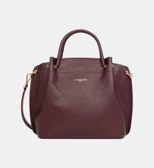Grand sac à main Foulonné Double LOUISA en cuir Lancaster