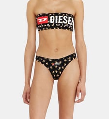 Lot de 3 strings en coton stretch à motif fleuri Diesel