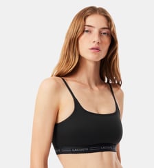 Brassière microfibre bande festonnée Lacoste