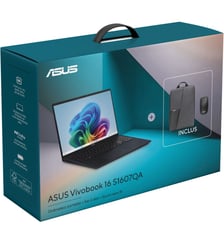 Ordinateur portable S1607QA BLEU 16 pouces Snapdragon X 8 Go RAM LPDDR5x SSD 256 Go sac de transport et souris inclus Asus