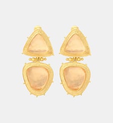Boucles d'oreilles clips   doré à l'or fin - Bysance Satellite