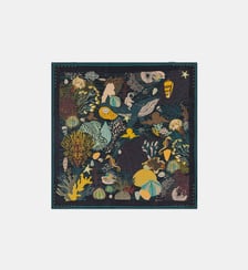 Petit foulard coloré effet soyeux à motifs DEEPSEA Wild