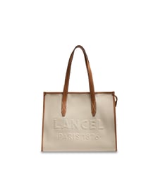 Sac cabas zippé M en coton mélangé signature Lancel