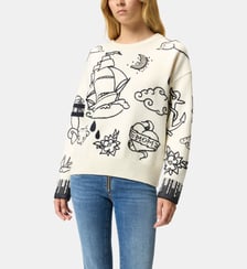 Pull ras du cou à motifs Pinko