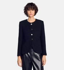 Veste en tweed à boutons fantaisie Sandro
