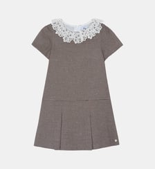 Robe - Pied de poule col broderie dentelle Tartine Et Chocolat