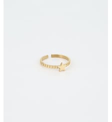 Bague Petite Étoile  en Acier doré Zag Bijoux