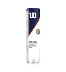 Tube 4 balles de tennis    toutes surfaces - jaune Roland-Garros