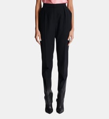 Pantalon taille haute en grain de poudre Balmain