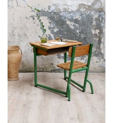 Bureau et la chaise d'écolier Edouard N°1090- Produit chiné Debongout