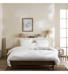 Housse de couette unie en percale de coton lavée, DELICATE Essix