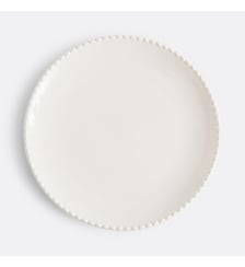 Lot 4 assiettes plates en grès liseré perlé La Redoute Interieurs