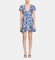 Robe courte à imprimé floral Sandro