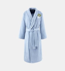 Peignoir de bain long en coton modal Yves Delorme