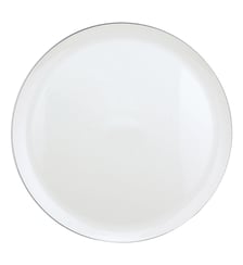 Plat rond à tarte en porcelaine finition platine - ALBI Christofle
