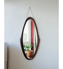 Grand miroir en teck massif Igor N°844- Produit chiné Debongout