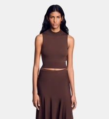 Pull court effet transparent Sandro