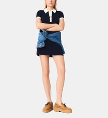 Robe polo à finitions contrastés Maje