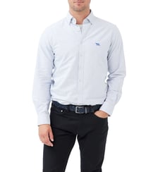 Chemise slim en coton oxford à rayures col boutonné Gunn unisexe Rodd & Gunn