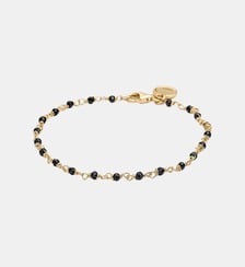 Bracelet en argent 925 plaqué or jaune 18K avec spinelle noire Aristocrazy