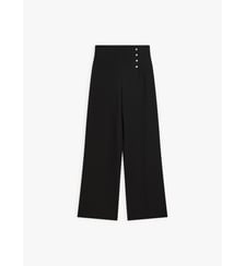 pantalon en viscose noir Agnès b.