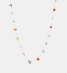 Collier en pierres  naturelles d'Aventurine, amethyste et agate rouge Balaboosté