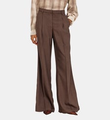 Pantalon large plissé en laine stretch Diesel