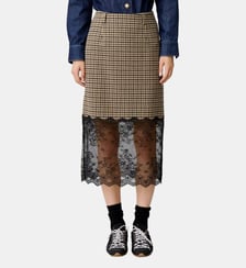 Jupe droite  à carreaux Claudie Pierlot