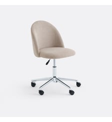 Chaise de bureau à roulettes, en tissu texturé La Redoute Interieurs