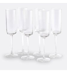 Lot de 6 flûtes à champagne en verre strié La Redoute Interieurs