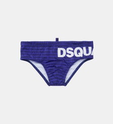 Slip de bain avec logo en all-over Dsquared2