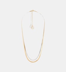 Set de 2 colliers chaine serpent acier inoxydable doré et argenté Balaboosté