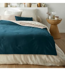 Edredon matelassé velours coton lin uni La Redoute Interieurs