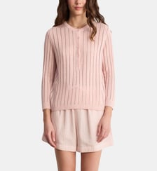Pull à col rond en maille ajourée - LEONA Pablo