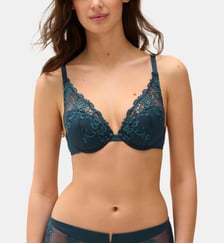 Soutien-gorge push-up décolleté plongeant - Bleu Prestige Simone Pérèle