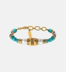 Bracelet souple ajustable   doré à l'or fin - Tiki Satellite