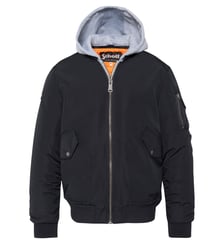 Bomber à capuche moletton Schott