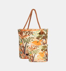 Sac cabas à motifs exotiques avec trousse DOLCE Wild