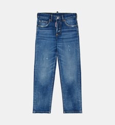 Jean slim bleu moyen avec abrasions - 642 Jean Dsquared2