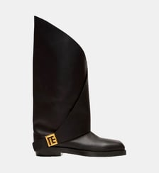 Bottes plates Twist en cuir Balmain