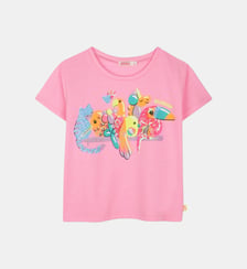 T-shirt avec imprimé orné de sequins Billieblush