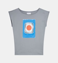 t-shirt en coton imprimé Agnès b.