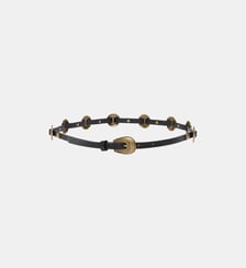 Ceinture fine avec plaques en métal gravées de 1 cm Pinko