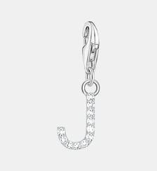 Thomas Sabo Pendentif Charm lettre J avec pierres blanches argent Argent sterling 925 Thomas Sabo