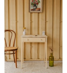 Console en bois beige Francine N°1577- Produit chiné Debongout