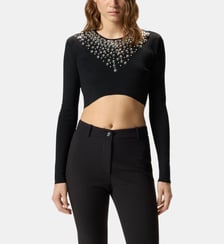 Pull à paillettes et cristaux Pinko
