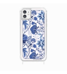 Coque de téléphone glossy foulard bleu avec anneaux pour iPhone 11 La Coque Française