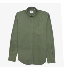 Chemise manches longues en coton à poche poitrine Serge Blanco